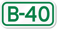 Parking Space Sign B-40