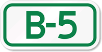 Parking Space Sign B-5