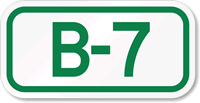 Parking Space Sign B-7