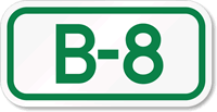 Parking Space Sign B-8