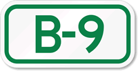 Parking Space Sign B-9