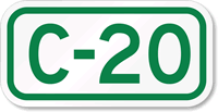 Parking Space Sign C-20
