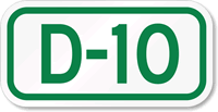 Parking Space Sign D-10
