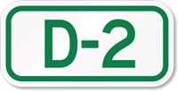 Parking Space Sign D-2