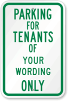 Custom Tenants Parking Only Sign