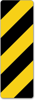 Yellow Black Object Marker Sign