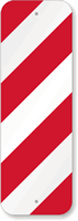 Red White Object Marker Sign
