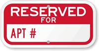 Reserved For APT # Sign