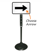 Right Arrow Sign and Post Kit