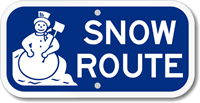 Snow Route Sign