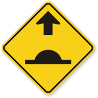 Speed Bump Ahead Graphic Sign