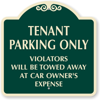 Tenant Parking Only SignatureSign