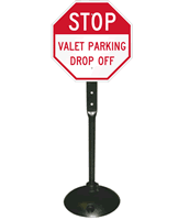 Valet Parking Drop Off Sign And Post Kit