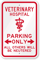 Novelty Parking Sign (with Bi-Directional Arrow)