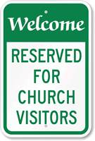 Welcome Church Visitors Sign