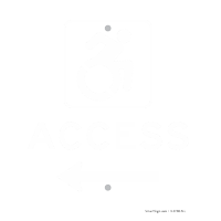 Handicap Access Directional Sign with Updated ISA Symbol