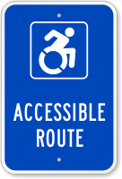 Accessible Route Parking Sign