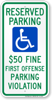 Alabama Reserved Accessible Parking Sign