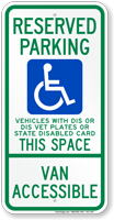 Wisconsin Reserved Parking, Van Accessible Sign