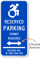 Connecticut Handicap Parking Permit Required Sign