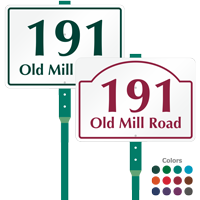 Custom House Number Street Name LawnPuppy Sign Stake Kit