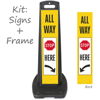 All Way Stop Here LotBoss Portable Sign Kit