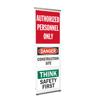 Authorized Personnel Only Construction Safety Banner Kit