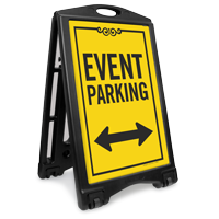 Bidirectional Event Parking Sidewalk Sign