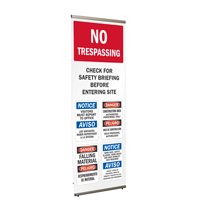 Bilingual No Trespassing Safety Briefing Required Banner