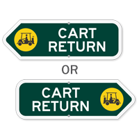 Cart Return Golf Course Sign