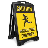 Caution Watch For Children Sidewalk Sign