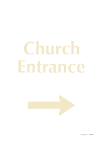 Designer Church Entrance Sign with Arrow