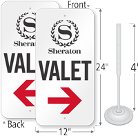 Custom Valet Parking Sign And Post Kit