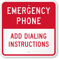 Custom Emergency Phone Label Add Own Dialing Instructions