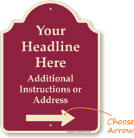 Custom Palladio Sign With Arrow