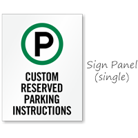 Custom Reserved Parking Sidewalk Sign Insert, SKU: K2-3075
