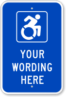 Custom Updated Accessible Symbol Sign