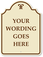 Custom Palladio Designer Sign with Motif Brown Normal