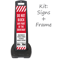 Do Not Block Any Part of Driveway LotBoss Portable Kit