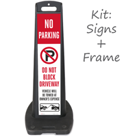 Do Not Block Driveway Vehicle Towed LotBoss Portable Kit