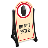 Do Not Enter Portable Sidewalk Sign Kit