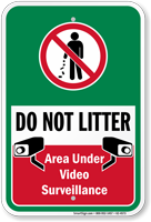Do Not Litter Recycling Sign