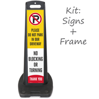 Do Not Park in Our Driveway LotBoss Portable Sign Kit