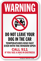 Do Not Leave Your Dog In Car Sign