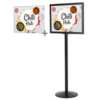 Double Sided Slide In Aluminum Poster Frame Floor Standing