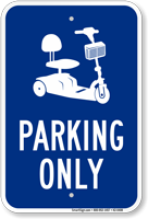 Electric Cart Parking Only Sign