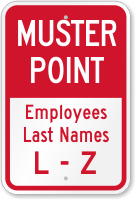 Incase Of Emergency Meeting Point Sign