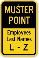 Muster Point Employees Name L Z Sign
