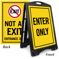 Enter Only And Not An Exit A-Frame Portable Sidewalk Sign