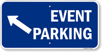 Directional Event Parking Sign